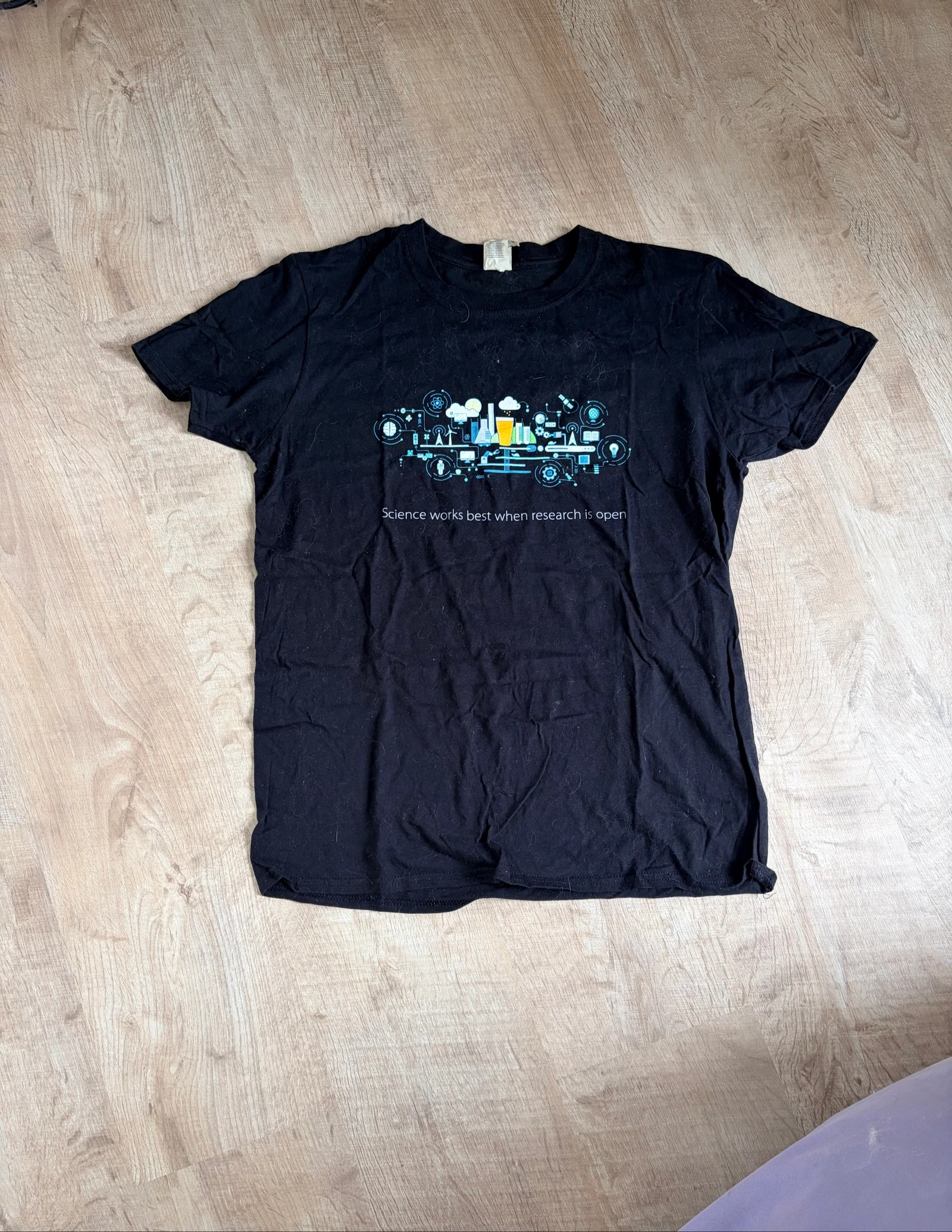 Pint of Science T-shirt – science werkt het beste wanneer onderzoek open is – maat M – photo 2